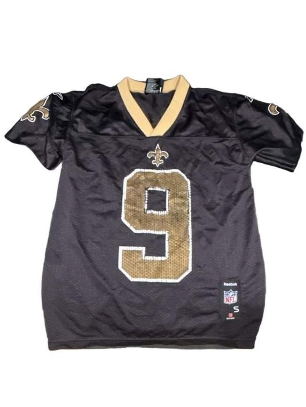 Reebok NFL New Orleans Saints Drew Brees #9 Youth Small Black Jersey